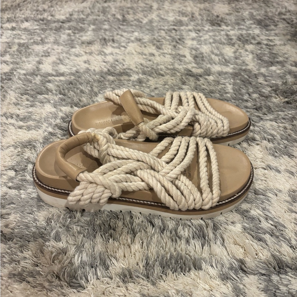 Beige Rope Sandals - Picture 2 of 3